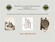 Tablet Screenshot of historischer-verein-donauwoerth.de